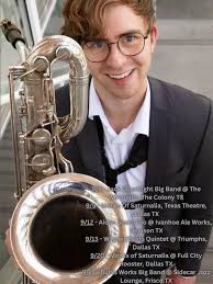 excited to announce some fun september dates coming up!! hope to see you at  one or more of these shows!! #dfwjazz #baritonesax #jazz #livemusic #swing  #bellbivdevoe #braumscandybarmix #braums
