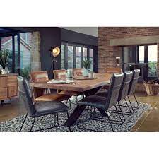 table salle a manger bois metal pied croise 200 cm oka dining table legs dining table leather dining chairs