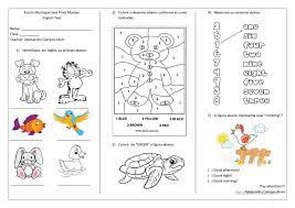tests for first and second grade english esl worksheets for distance learning and physical classrooms