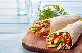 Wraps De Poulet Et Legumes