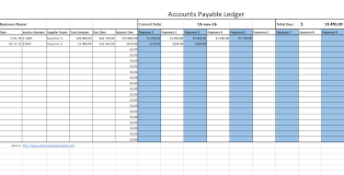 Printable accounting ledger paper template. Accounts Payable Legder Templates At Allbusinesstemplates Com