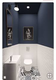It also has a floating vanity with white countertops and a sink by the side. Pin By Sharon Whiteford On Bathroom Small Toilet Room Bathroom Design Trends Small Bathroom Remodel