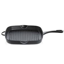 For this cast iron grill pan to look great in your kitchen, four layers of enamel coating were included in its manufacture process. Kuchenprofi Provence Square Grill Pan Black Cast Iron