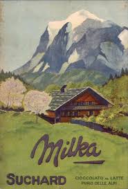 Pubblicita Originale 1916 Milka Suchard Cioccolato Advert Werbung Reklame Old Alte Werbung Werbung Plakat