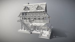 Tavern Medieval Modeling By 3danielart In 2020 Medieval Tavern 3d Model