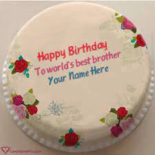 Maybe you would like to learn more about one of these? Write Name On Create Birthday Cake For Brother Online Picture Happy Birthday Brother Cake Birthday Wishes Cake Happy Birthday Cakes