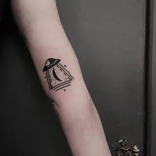 Small tattoo are easy to make. Small Ufo Tattoo On The Arm Tattoogrid Net