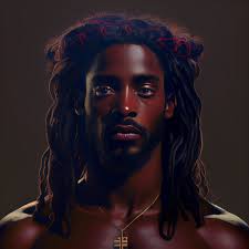 Black Jesus Necklace