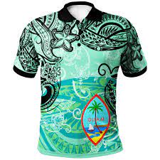 Jdx performance garments are designed for style but built for action. Guam Polo Shirt Vintage Floral Pattern Green Color