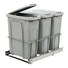 20 qt. triple pull out trash can