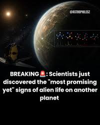 Searching first.A planet 124 light years away, orbiting its star in the habitable zone, just produced the most promising biosignature signal ever detected on an exoplanet. The James Webb Space Telescope detected