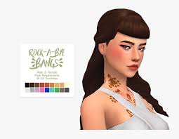 Sims4 contents download and sims information. Sims 4 Bangs Maxis Match Hd Png Download Kindpng