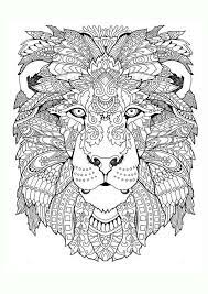 dibujo para colorear mandala de una ilustracion la silueta un leon dibujos mandalas animales coloriage bonnet fous femme