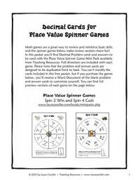 Free Decimal Review Game For Math Centers Or Cooperative Learning Math Lessons Education Math Elementary Math