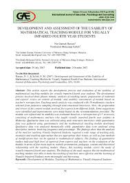 Mengikut pekeliling ikhtisas spi bil 3/99, rph dibuat menggunakan. Pdf Development And Assessment Of The Usability Of Mathematical Teaching Module For Visually Impaired Fourth Year Students Nor Jannah Hassan Academia Edu