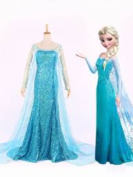 Hot Blue Sequins Frozen Elsa Princess Elsa Prom Dress Cosplay Dress Dresses Princess Halloween Costume