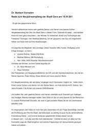 Geschlossen, öffnet mittwoch um 09:00. Neujahrsansprache Von Ob Dr Norbert Vornehm Am 14 1 Stadt Gera