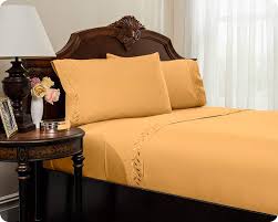 1,193 gold bed sheets products are offered for sale by suppliers on alibaba.com, of which bedding set accounts for 9%, sheet accounts for 1%, and 100% cotton fabric accounts for 1%. Reversifi Embroidered Bed Sheets Set Soft Brushed Microfiber Queen Amber Gold Walmart Com Walmart Com