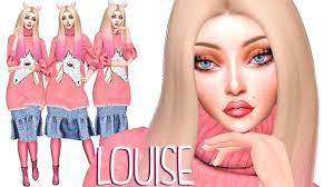 The Sims 4 Cas Top Models Louise Full Cc Links Sims 4 Cas Sims 4 Model