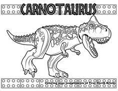Hoe teken je een dino. Coloring Page Carnotaurus True North Bricks Kleurboek Afbeeldingen Kleurplaten