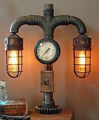 Pin By Monique On Lampadine Industrial Lamp Shade Steampunk Lamp Vintage Industrial Furniture