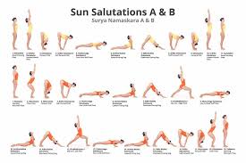 Yoga Chart Of Sun Salutations 24 X36 Full Color Yoga Poster Fits Into Standard Size Frame Learn The Sun Sal Ashtanga Yoga Primary Series Yoga Chart Yoga Help