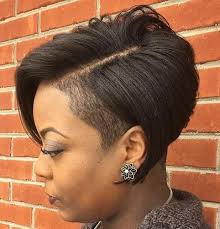 12 Short Black Bob With Temple Undercut Short Hair Styles Short Bob Hairstyles Hairstyles For Thin Hair