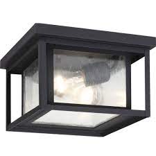 If you're finding it difficult to decide on the right size and design, please do not hesitate to consult with our team of experts. Sea Gull Lighting Hunnington 2 Light Outdoor Black Flush Mount 78027 12 The Home Depot