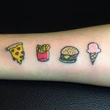 Cards, aces, dice and more can be found in tattoo designs for the player in you. Tiny Food Tattoo Ideas Popsugar Food