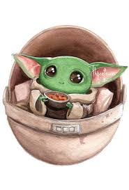 Baby Yoda Soup By Threeleaves On Deviantart Yoda Art Yoda Canvas Yoda Drawing