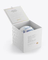 Download Box With Soccer Ball Mockup In Object Mockups On Yellow Images Object Mockups