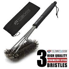 Bbq Grill Brush Outdoor Barbecue Cleaning Scraper Cleaning Tool 18 Heavy Duty 3 In 1 Stainless Steel Woven Wire Cleaner For Char Broil Weber Porcelain Inf Grill Brush Bbq Grill Infrared Grills