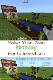 Minecraft birthday party invitations from mom of 6. Diy Video Game Birthday Invitations Minecraft Invitations Inspiration Laboratories