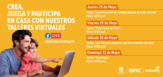 Sin embargo aún hay pocos talleres virtuales, ya sea porque quienes tienen talleres presenciales no se en este artículo te sugiero algunos pasos y consejos para diseñar y facilitar talleres virtuales. Crea Juega Y Participa En Casa Con Nuestros Talleres Virtuales Instituto Distrital De La Participacion Y Accion Comunal