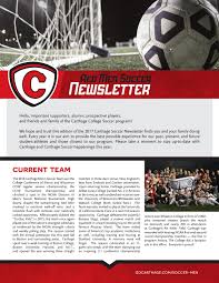 Carthage college is owned and operated by the evangelical lutheran church in america (elca), a mainstreet protestant denomination. Men S Soccer 2017 Newsletter By Carthage College Issuu