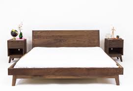 Custom Made The Bosco Mid Century Modern Solid Walnut Bed Modern Bed Walnut Bed Mid Century Modern Bed