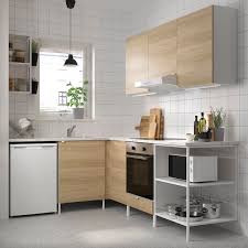 The shallow sink cabinet is perfect where space is limited. Enhet Corner Kitchen White Oak Effect Ikea