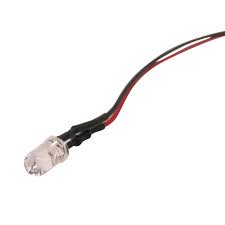 2x Red Led Light Individual Single Bulb Pre Wired Light Emitting Diodes 12v Dc