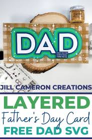Layered Dad Slimline Card Jill Cameron Creations