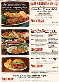Free Lobster With Your Steak More At Black Angus Steakhouse Dinner Menu Angus Steakhouse