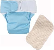 MASTERY Adult Cloth Diaper with Diaper Inserts Adjustable Waist Size  Reusable Washable for Incontinent Person, Elderly, Pregnant, Disabled (1  Piece)