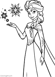 The beautiful woman you see here is none other than queen elsa, the deuteragonist of disney's animated film frozen. Elsa Coloring Pages Coloringall