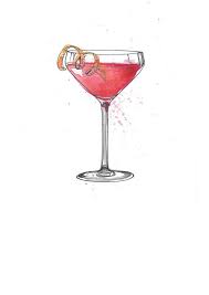 De Winton Paper Co Cocktail Illustration Cosmopolitan Cocktail Illustration Cocktails Drawing Cocktail Art