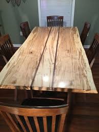 Live Edge Ambrosia Maple Dining Table Top Wood Slab Table Dining Table Top Maple Tables