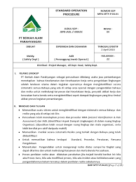 Dunia tambang kita tidak bermaksud menjele. Sop Ibpr