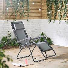 Regular price £65.00 sale price £65.00 regular price. Vonhaus Oxford 600d Padded Zero Gravity Chair Outdoor Sun Lounger Recliner For Patio Garden Or Reclining Sun Lounger Zero Gravity Chair Outdoor Sun Lounger
