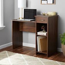 Mainstays Student Desk With Easy Glide Drawer Canyon Walnut Finish Walmart Com Home Office Computer Desk Cheap Office Furniture Home Office Bedroom