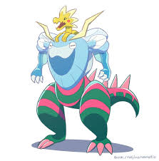 Arctodracozoltvish Pokemon Sword And Shield Pokemon Fossil Pokemon Pokemon Fusion Art