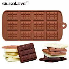 Now it's time to make the fondant filling. Hot 3d Silicone Chocolate Molds For Chocolate Bar Diy Baking Chocolate Mould Kitchen 12 Even Silicone Molds Cake Molds Aliexpress
