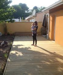Terrasse Bois Contour De Piscine Cottiere Espace Vert
